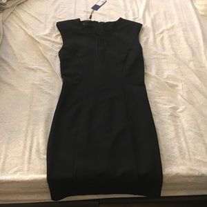 Kardashian Kollection Black dress with deep slit